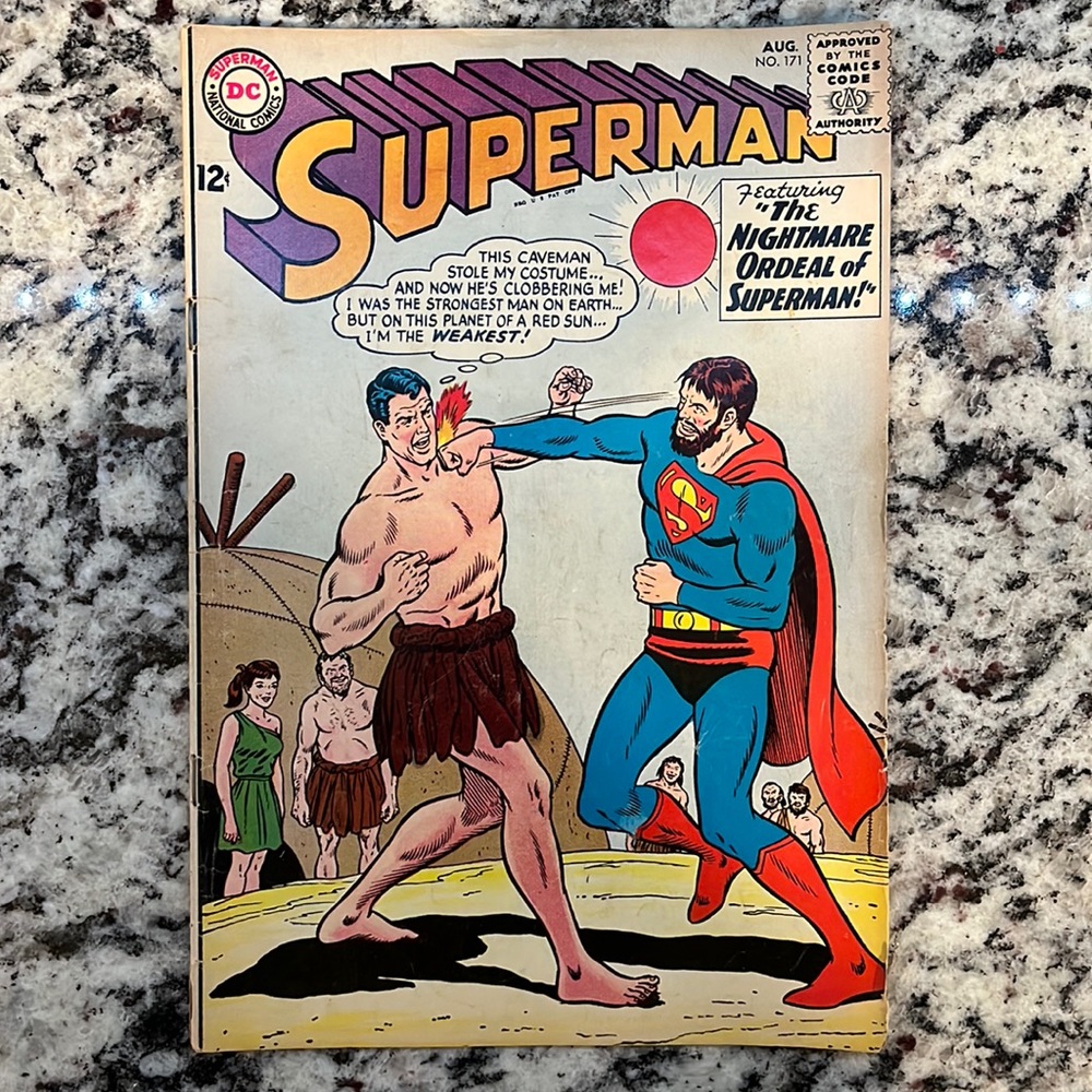 Super Rare 1964 DC National Comics Superman NO. 171 August edition comic book.